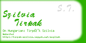 szilvia tirpak business card